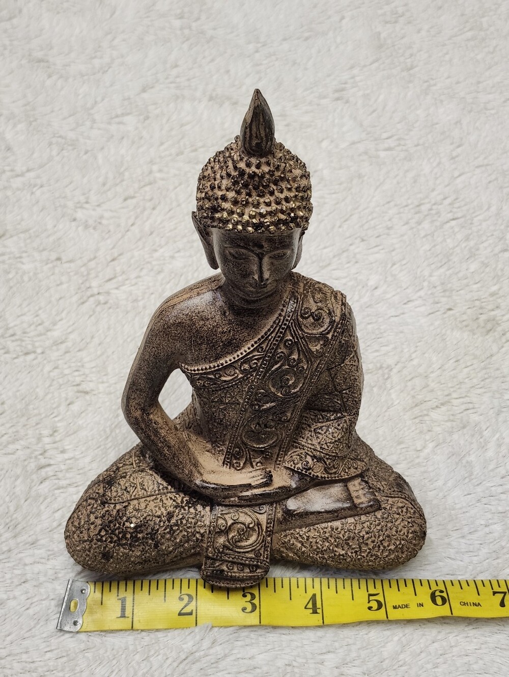 Thai Buddha Statue Lightweight Decorative Modern Gold Multicolor Small - Picture 6 of 8